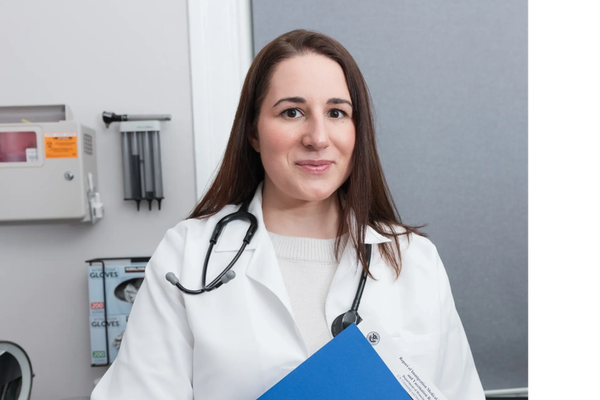 A doctor providing immigration medical examination services to patients.